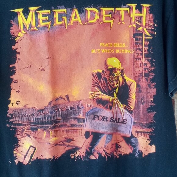 Vintage 2004 Megadeth "Peace sells but who's buying? black tee Size M runs small - Picture 9 of 10